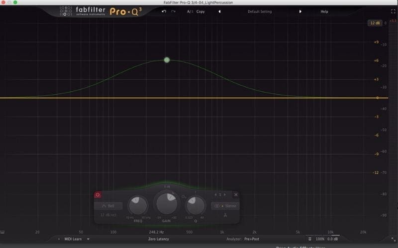EQ band power button Pro Q-3