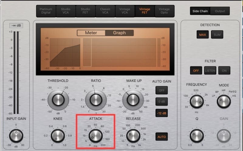Audio compression attack