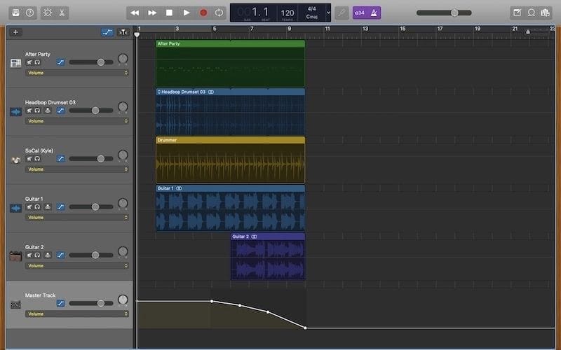 master track fade