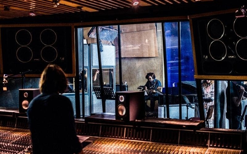 Man at mixing desk in Metropolis Studio A