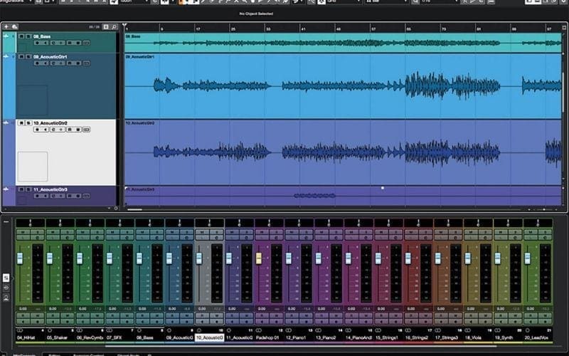 colour mixer channels cubase 10