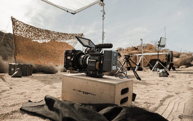 camera on a film set