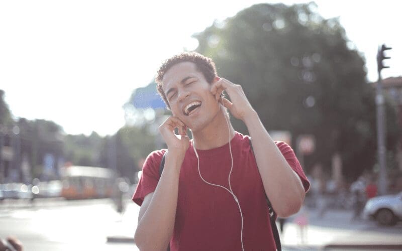 man singing