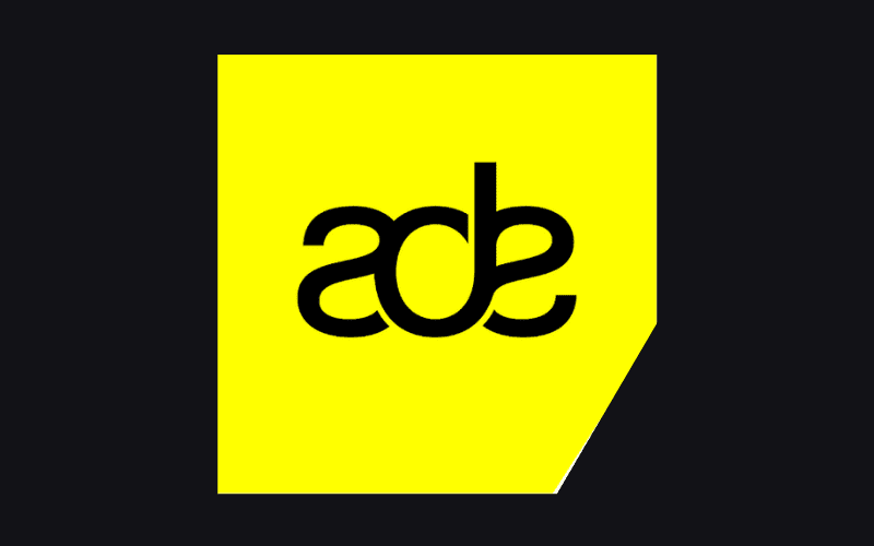 ADE logo meaning Amsterdam Dance Event.