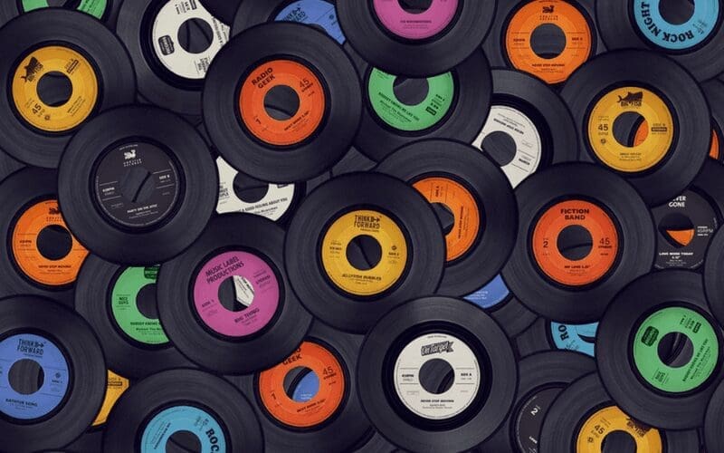 vinyl record collage Demo Tape