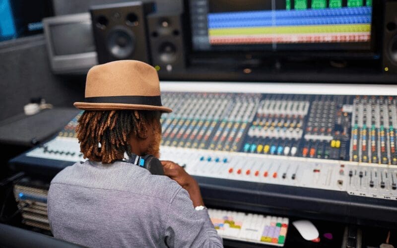 producer in the studio