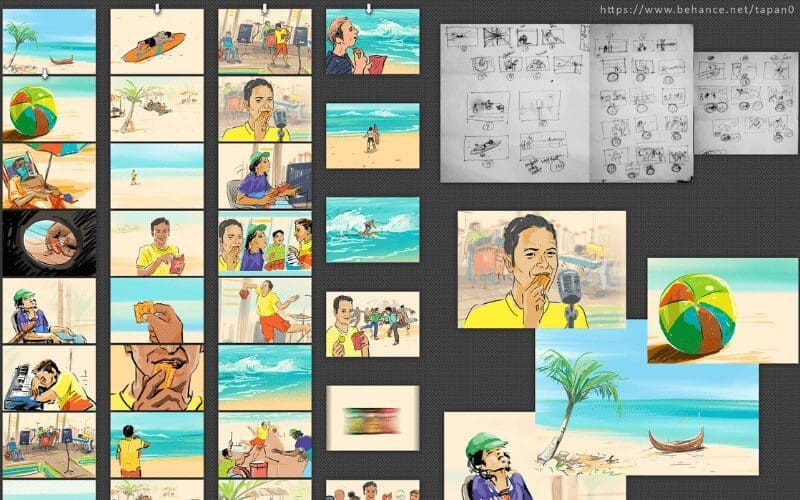 Example of a detailed storyboard