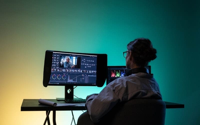 film editor in studio