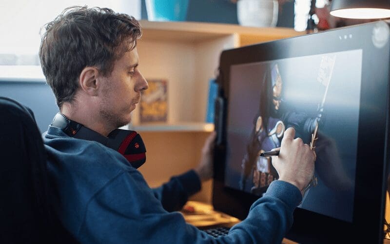 A concept artist at work