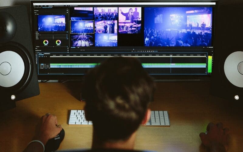 film editor in studio