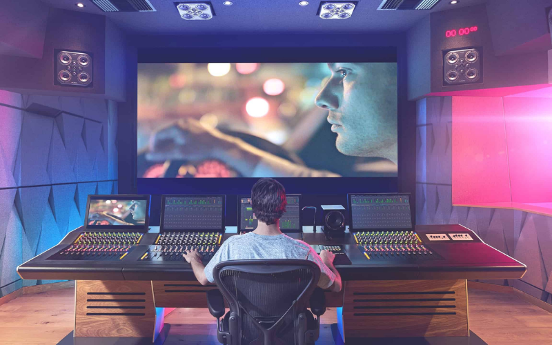 film editor in studio