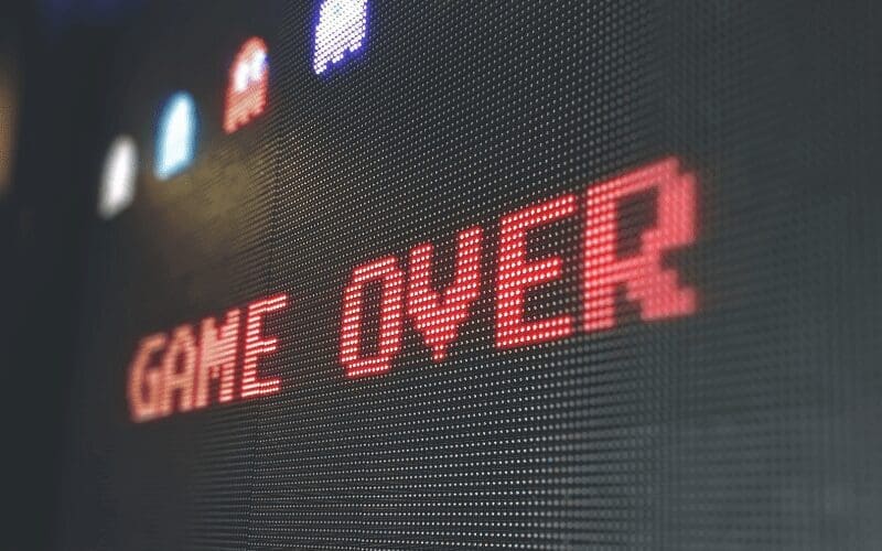 game over on Pac-man game