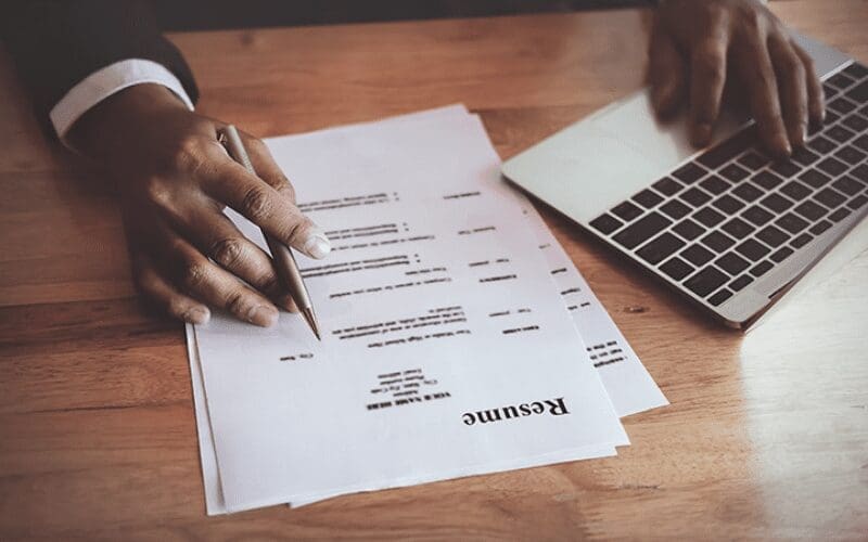 resume stock image