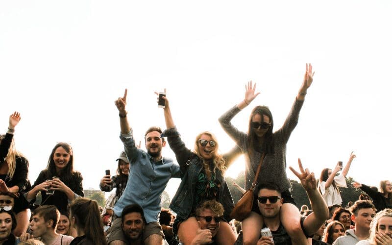 festival goers