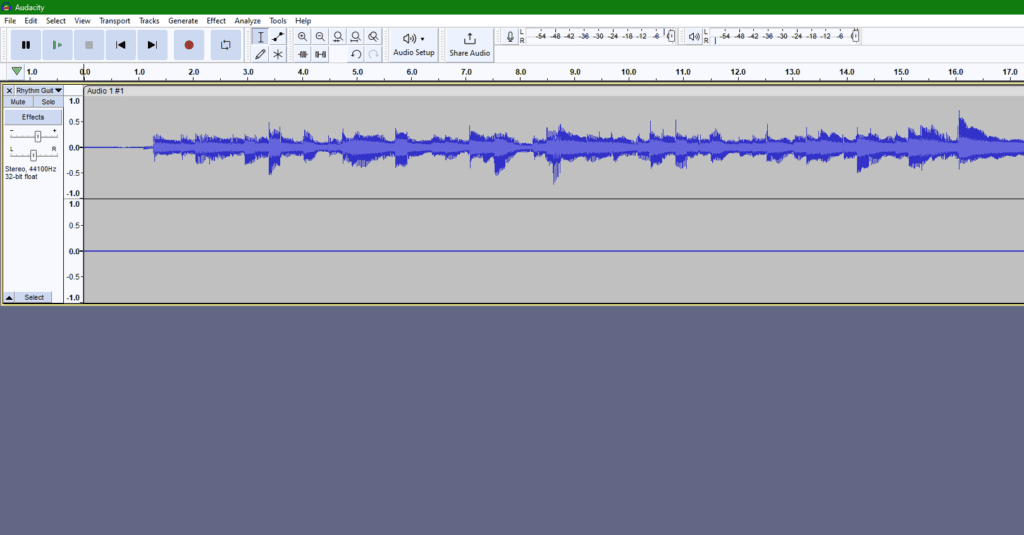 Recirding and effect on Audacity
