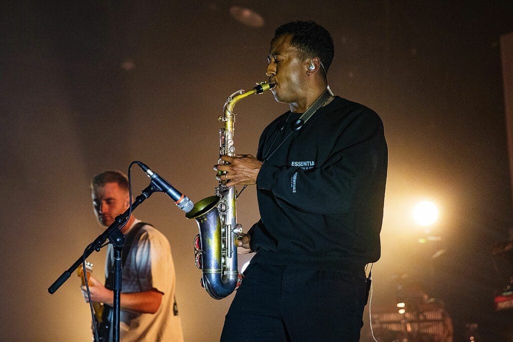 saxophonist on stage