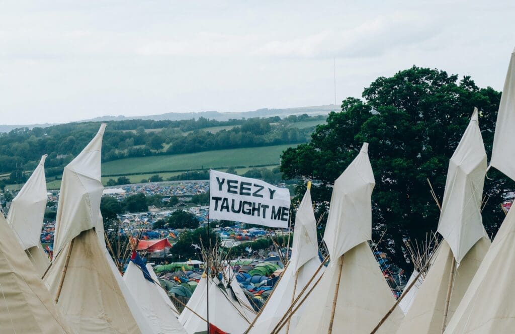 Camping sites at Glastonbury