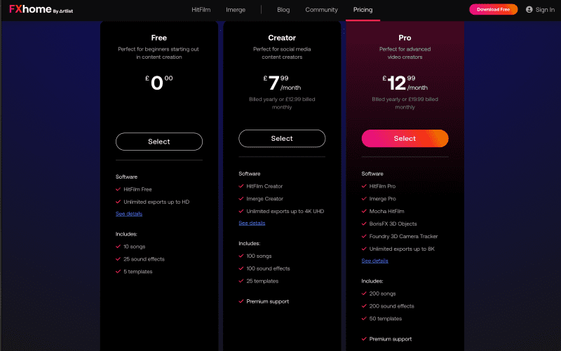 FXHome Pricing